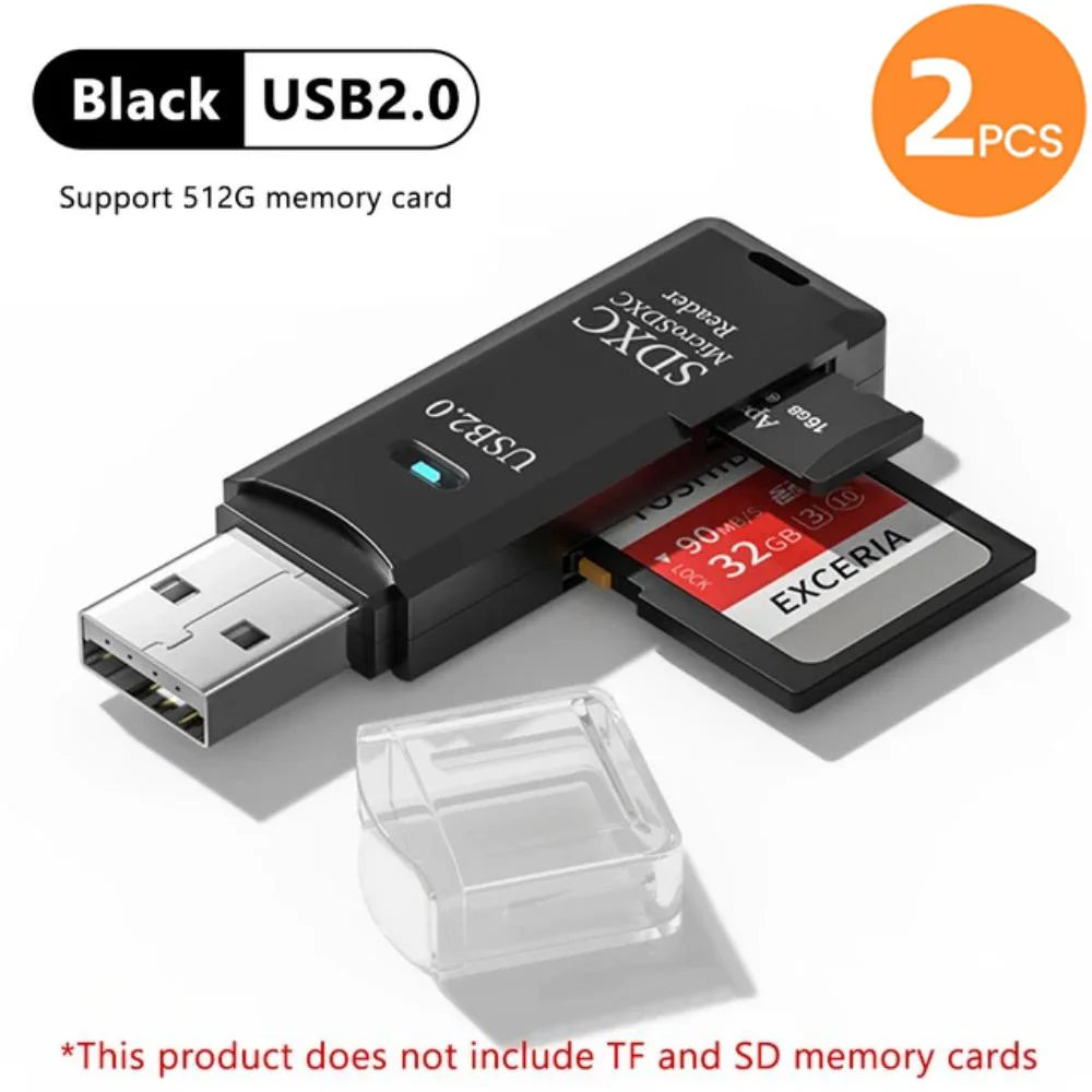 2-in-1 USB 3.0 Card Reader for MicroSD and SD Cards