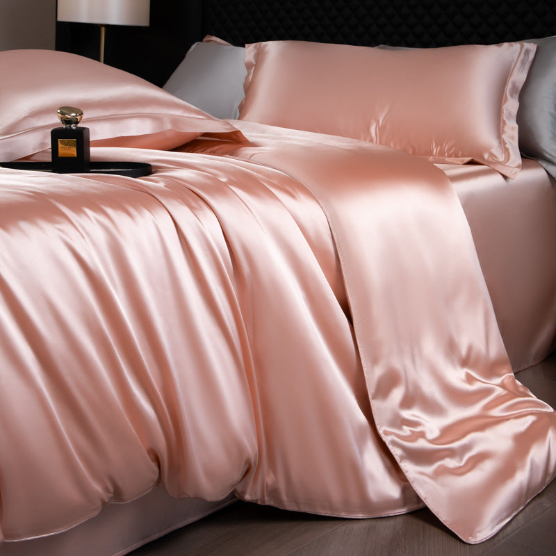 Luxury Real Double Sided Silk Naked-Sleep Duvet Cover Set
