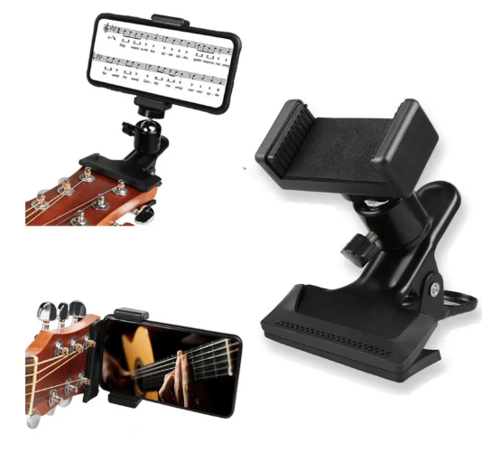Guitar Phone Clip Stand – Hands-Free Smartphone Mount for Musicians