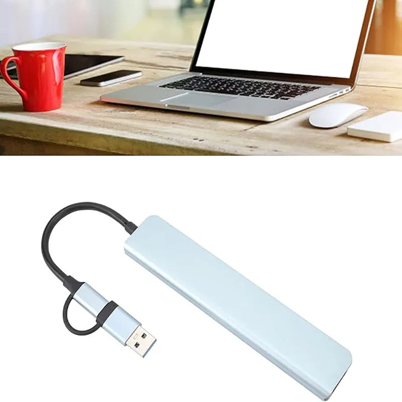 8-in-1 USB-C Hub with USB Ports, SD Card Reader, and Audio Jack