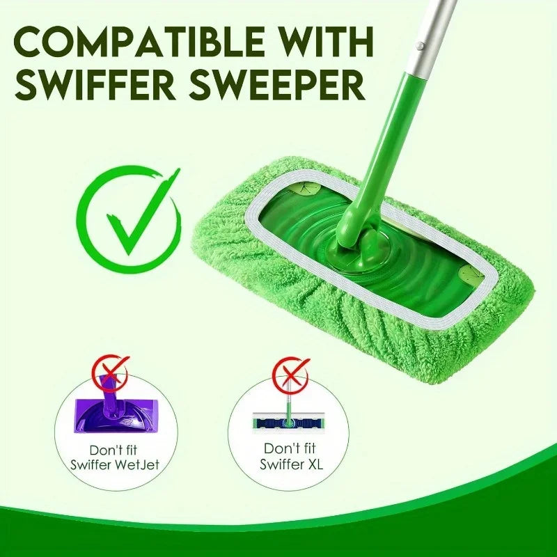 Reusable Microfiber Mop Pads with High Water Absorption – 4 Pack