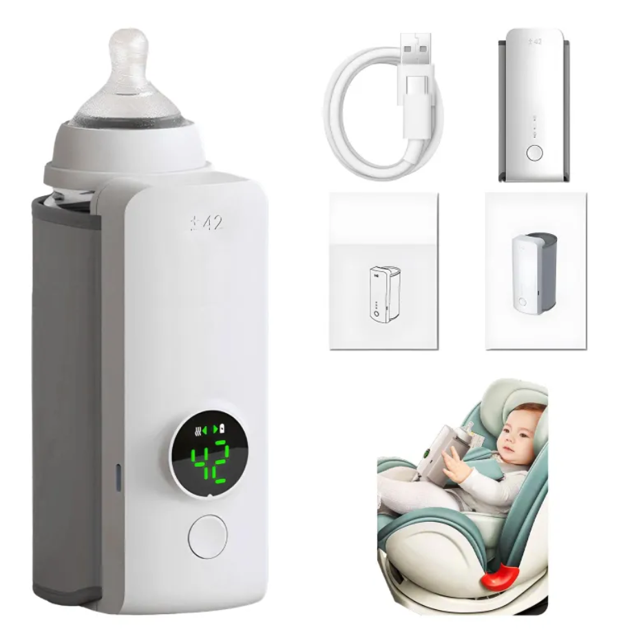 Portable USB Rechargeable Baby Bottle Warmer with Insulated Bag