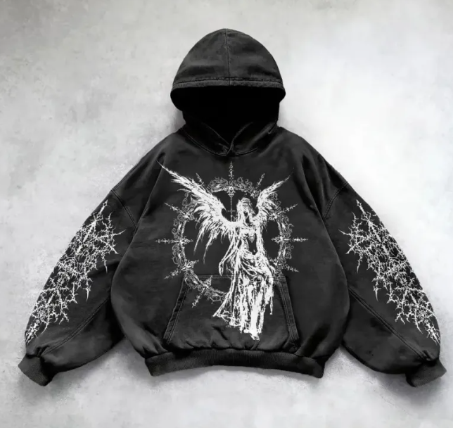 Y2K Graphic Print Streetwear Hoodie for Men and Women