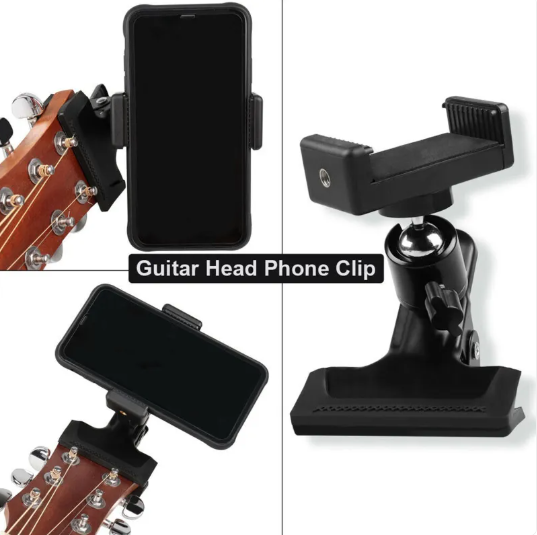 Guitar Phone Clip Stand – Hands-Free Smartphone Mount for Musicians