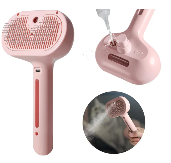 Spray Misting Pet Grooming Brush for Dogs and Cats