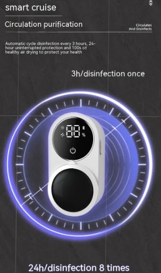 Motion-Sensor UV Toothbrush Sanitizer with Auto Lid