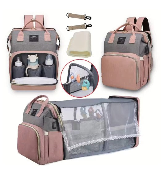 Diaper Backpack with Insulated Bottle Pockets – Water-Resistant