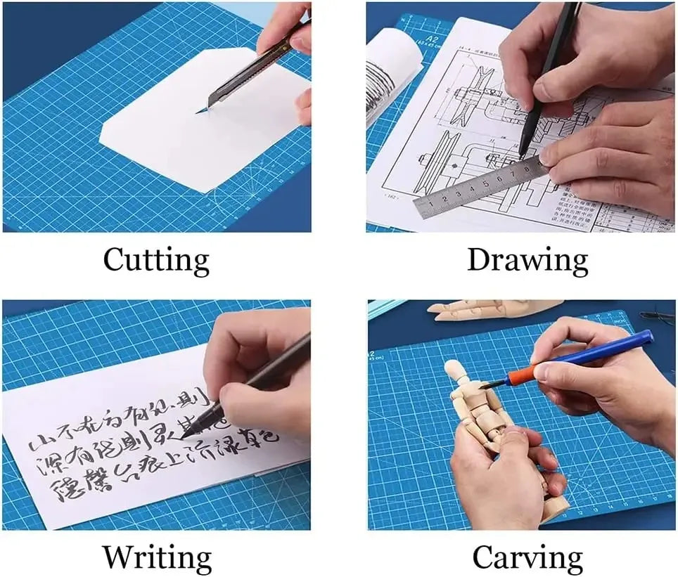 Self-Healing PVC Cutting Mat for Crafts and Sewing – A3, A4, or A5