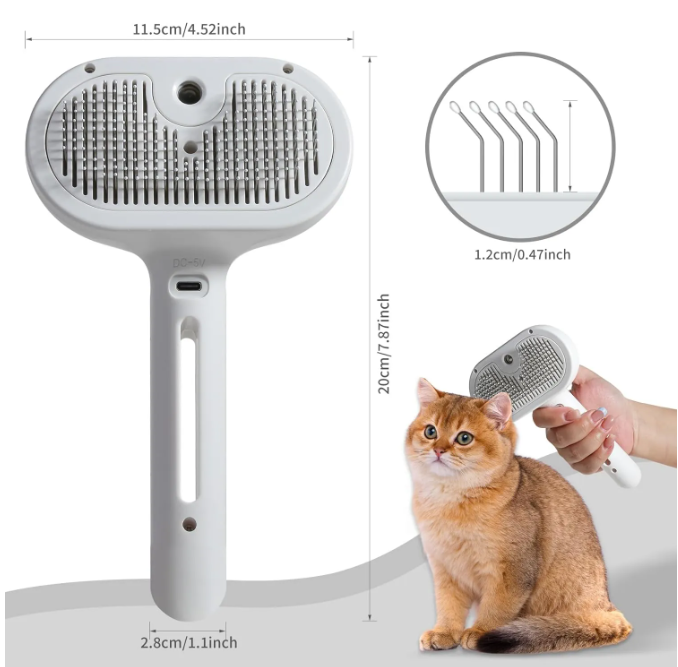 Spray Misting Pet Grooming Brush for Dogs and Cats