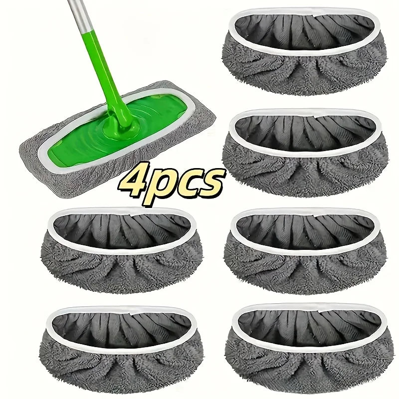 Reusable Microfiber Mop Pads with High Water Absorption – 4 Pack