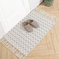 Boho Bathroom Rug, Boho Rug Kitchen Runner Washable Bath Rug, Woven Small Cotton Bohemian Tribal Farmhouse Tassel Moroccan Boho Bath Mat for Bedroom Hallway 2'X3'