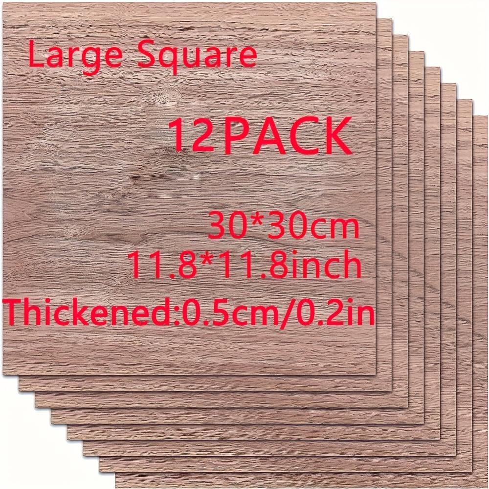 12 Square Walnut Wood Pieces Natural
