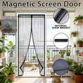 Black Magnetic Door Curtain With Storage Strap
