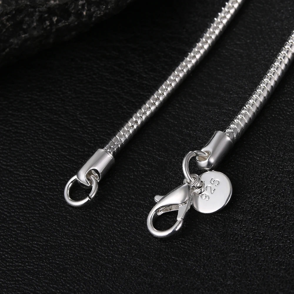Silver Snake Chain Necklace – Sleek Minimalist Style