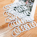 Black and White Hair Bands for Women – 50 or 100 Pack