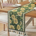 Living Room Table And Desk Runner Chenille Tassel Long Tablecloth