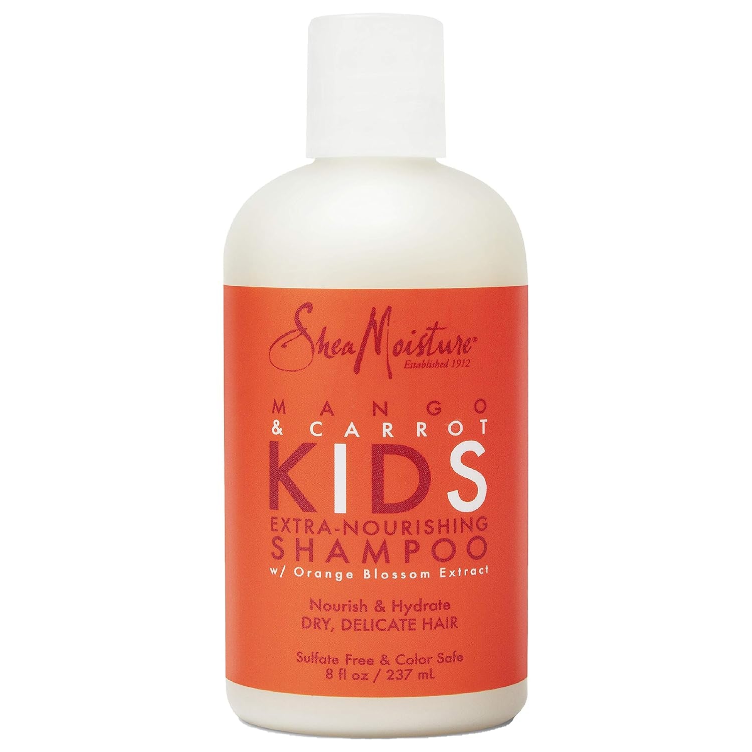 Sheamoisture Kids Shampoo, Extra-Nourishing Mango & Carrot Shampoo with Shea Butter, 8 Oz