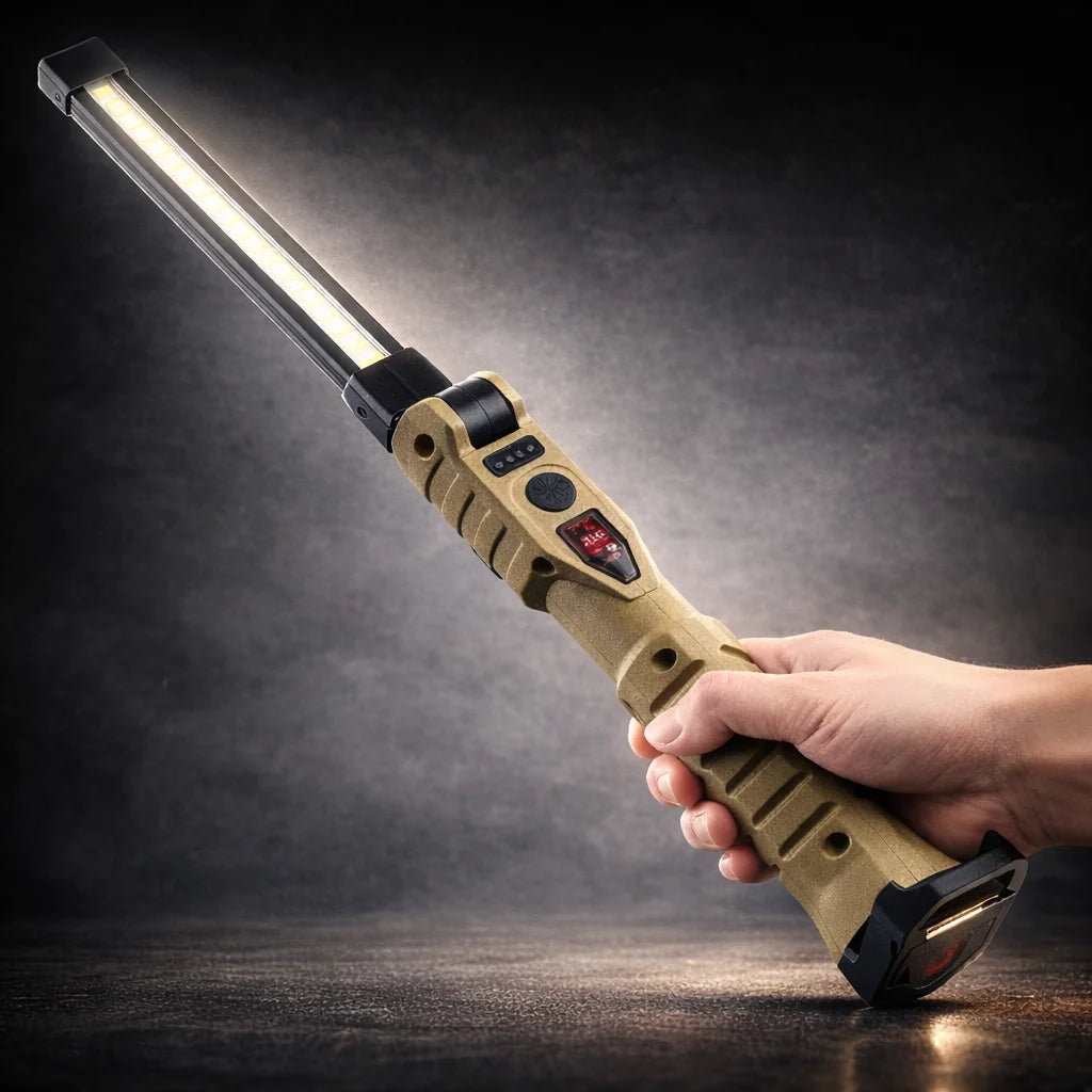Folding COB LED Work Light – Rechargeable with 7 Lighting Modes