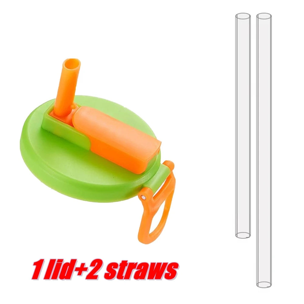 Silicone Soda Can Cover with Built-In Straw – 2 Pack