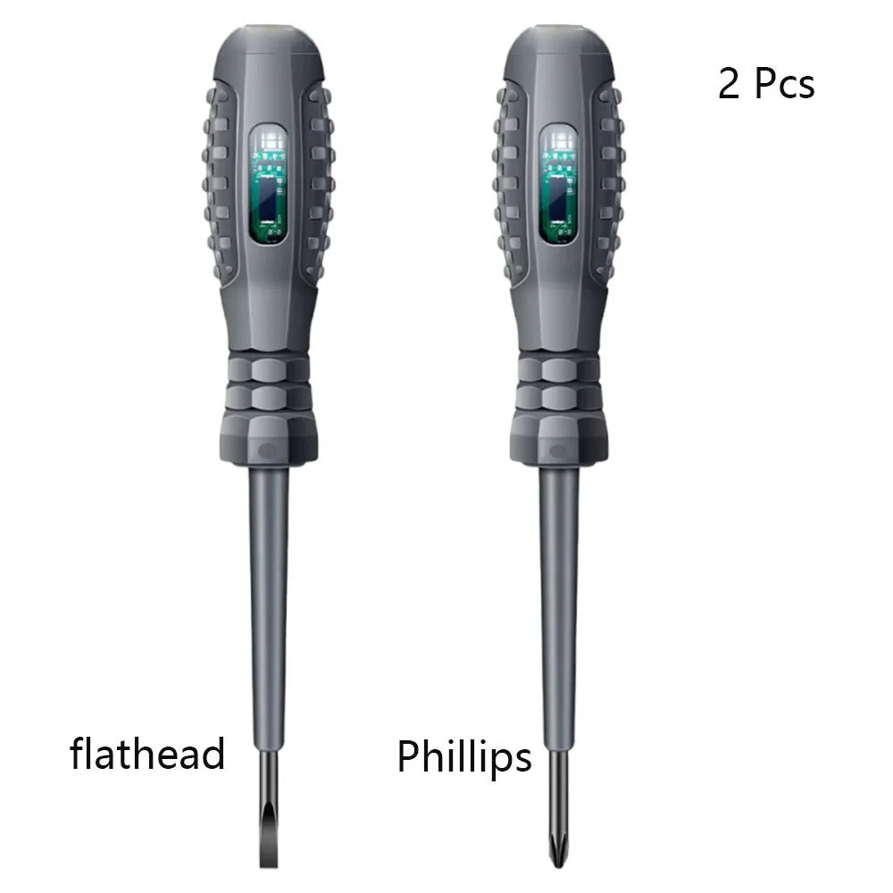 Smart Voltage Tester Screwdriver with LED Indicator – 2-in-1 Electrical Tool