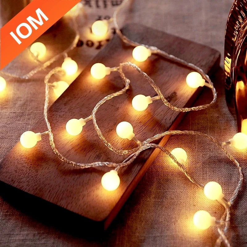 LED String Lights with USB and Battery Power – 10 Meters