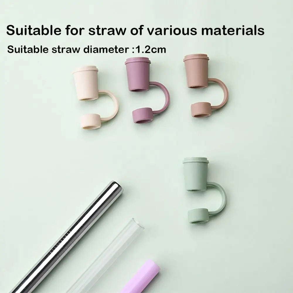Silicone Straw Tip Covers – Reusable Dust-Proof Caps for 12mm Straws