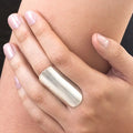 Womens Plain Minimalist Geometric Curved Ring