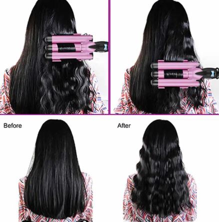 Triple Barrel Curling Iron for Effortless Beach Waves
