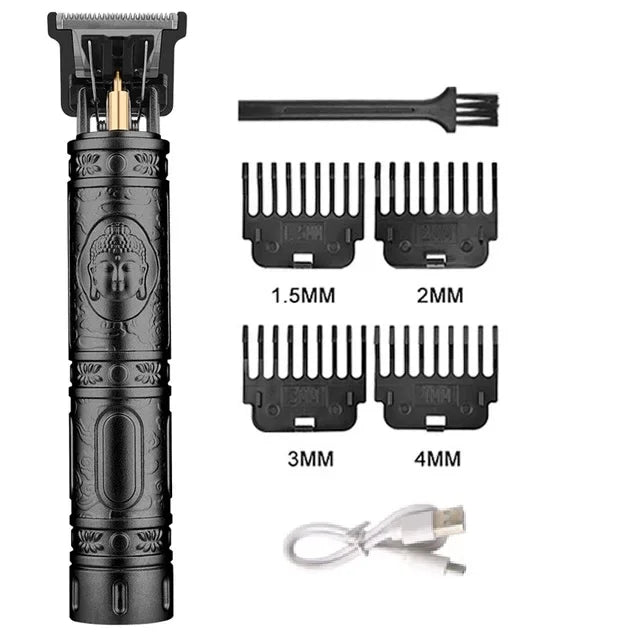 Vintage-Style Cordless Hair Clipper with USB Charging
