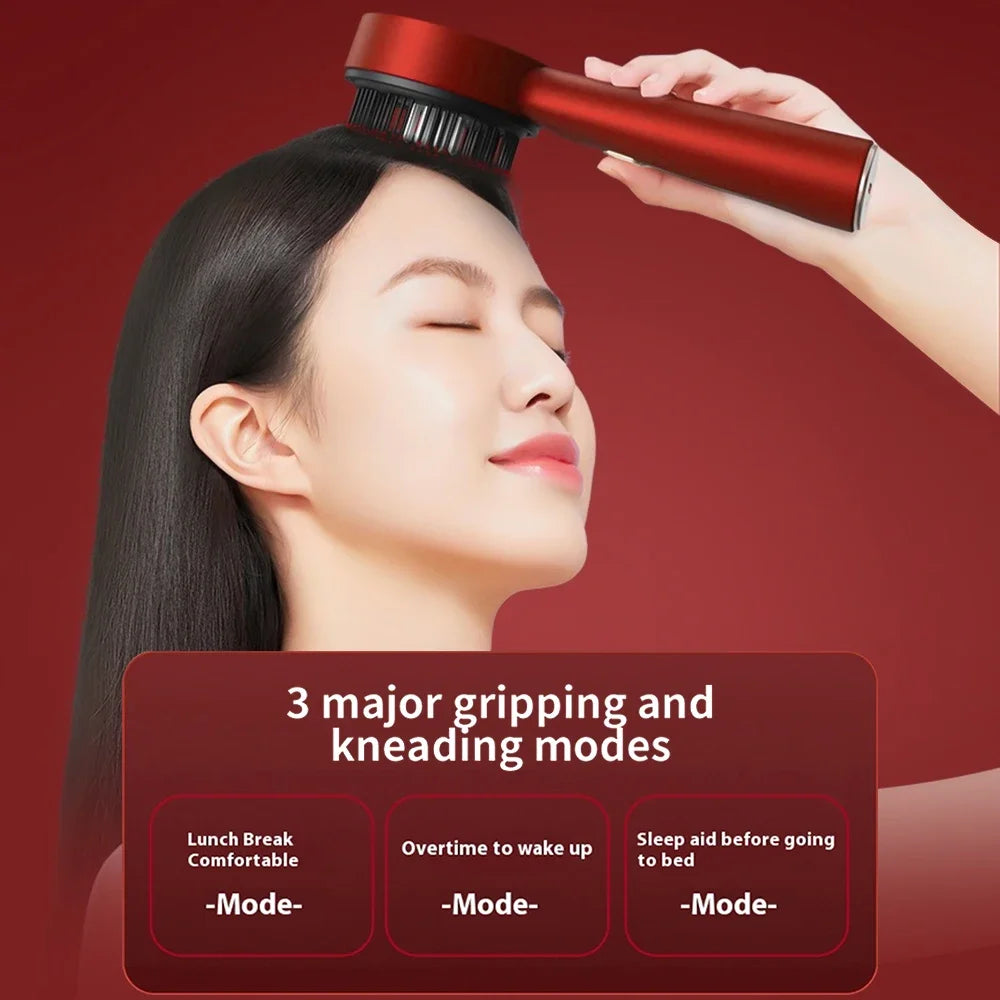 Red Light Scalp Massage Comb with Heat and Serum Infusion