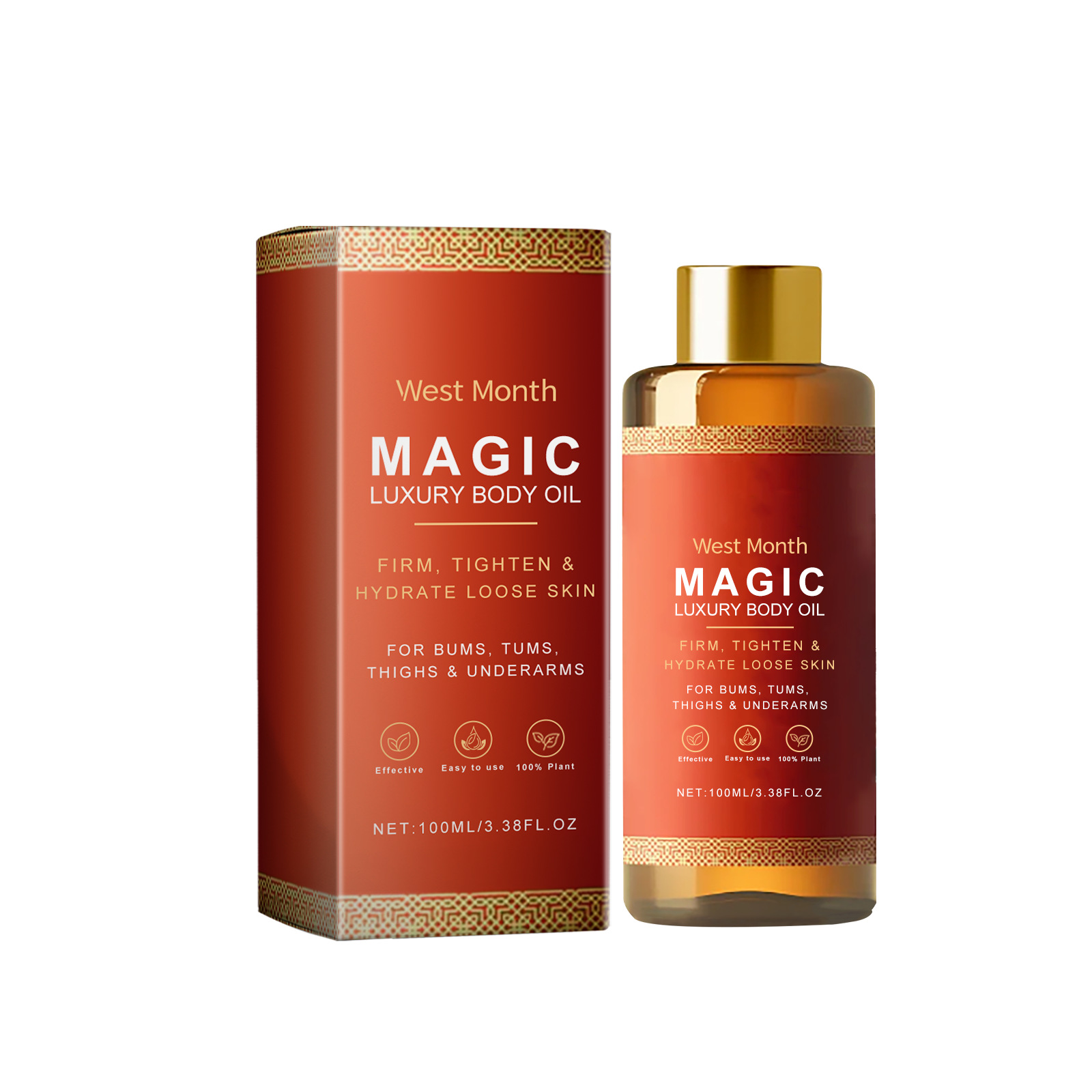 Lavender & Rose Body Oil with Hyaluronic Acid – Lightweight Moisturizer