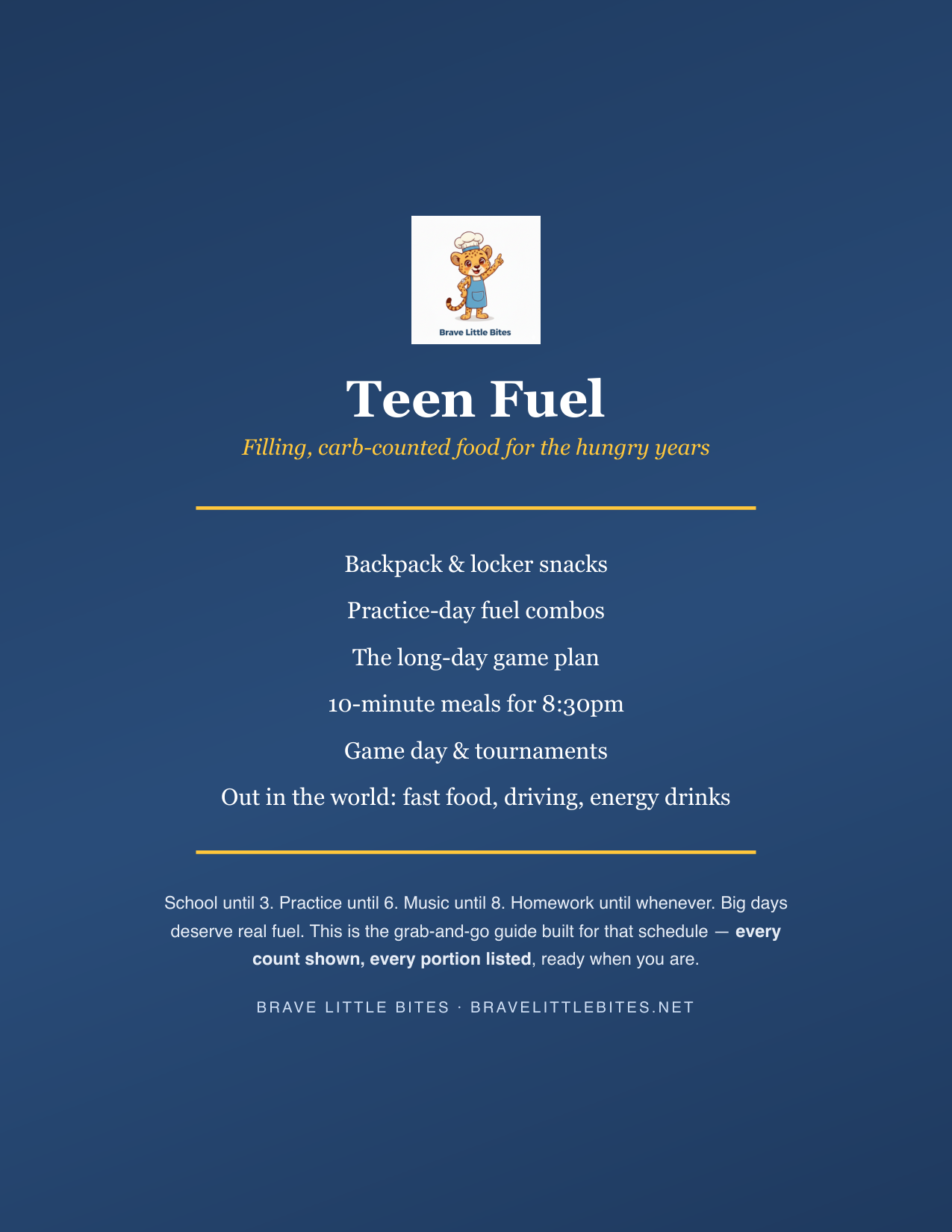 Teen Fuel Guide cover — Brave Little Bites